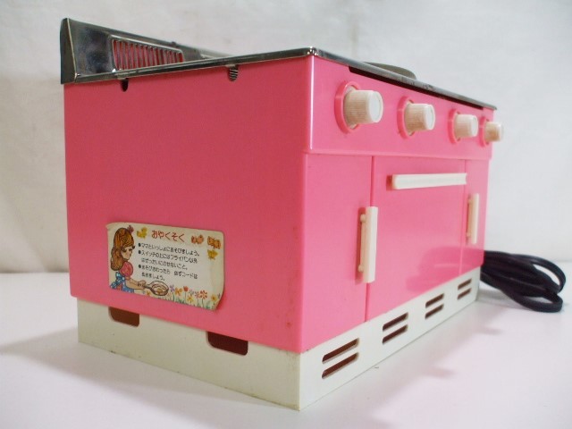 元気堂】昭和 レトロ アサヒ玩具 ママレンジ 調理玩具 ピンク ホット