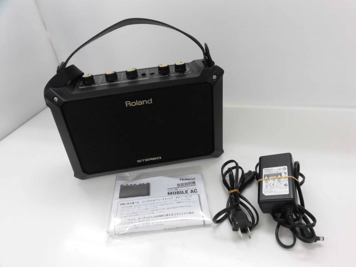 Roland/ローランド　MOBILE AC　ステレオ・アコースティック・ギター・アンプ　音だし動作確認済み　取扱説明書付き　R