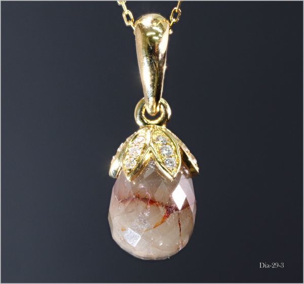 54％OFF・訳あり特価 天然ダイヤモンド 1ct プラチナネックレス 【定価80万】 ☆天然 ブラウン ダイヤモンド ネックレス なす 野菜 福 ☆ [送料無料] No.Dia-29-3 刻印有 PT900 18金 18K 2