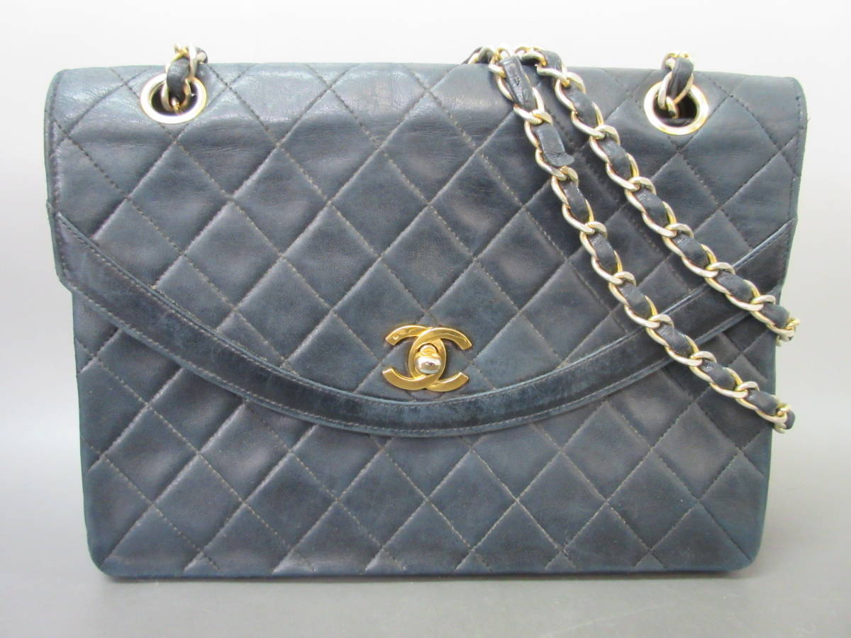 CHANEL シャネル マトラッセ25 チェーンショルダーバッグ ラムスキン 