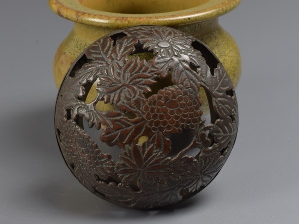 中国美術 漢緑釉小壺 塩笥 銅胎琺瑯 銅製花瓶 壺 唐物古玩 年代品 中国