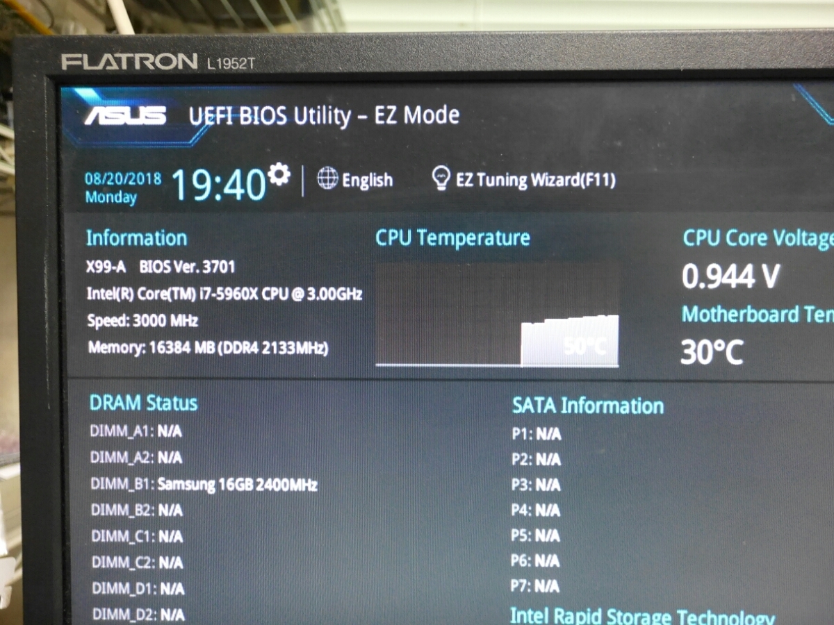 Core i7 5960X GA-X99-SLI GIGABYTE EE 水冷 FRONTIERASUS製X99-A 