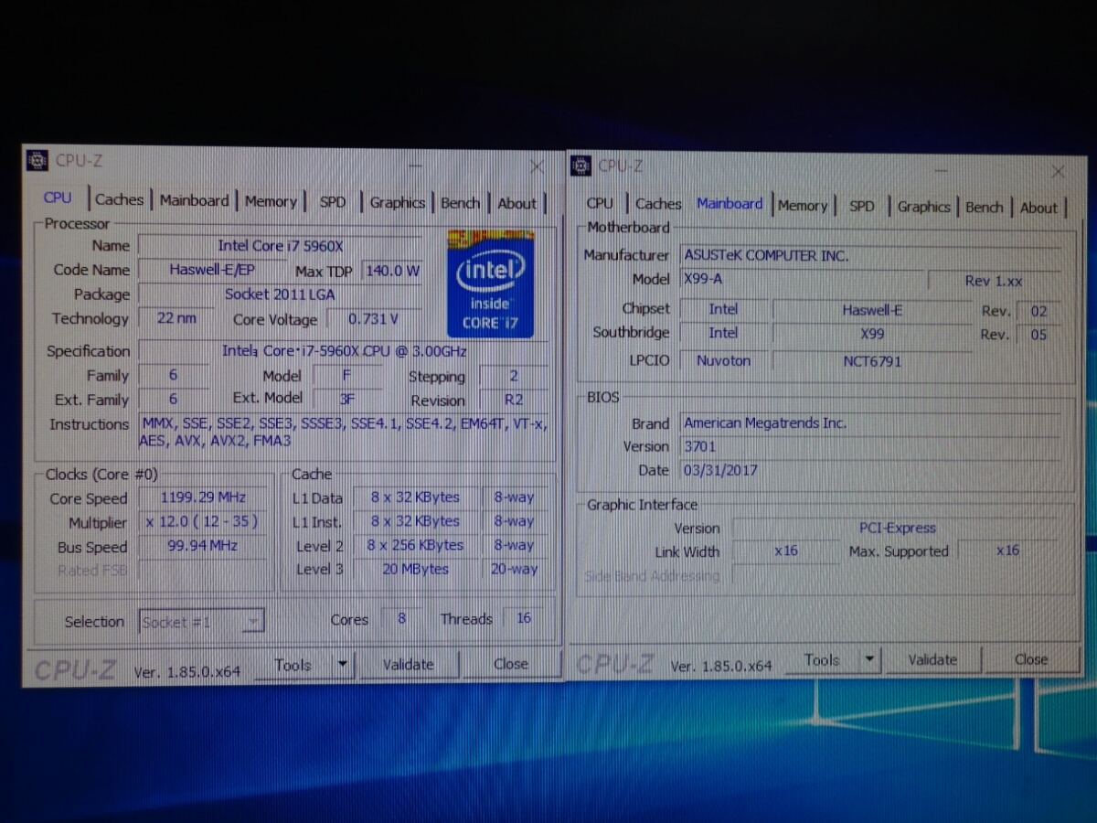 Core i7 5960X GA-X99-SLI GIGABYTE EE 水冷 FRONTIERASUS製X99-A 