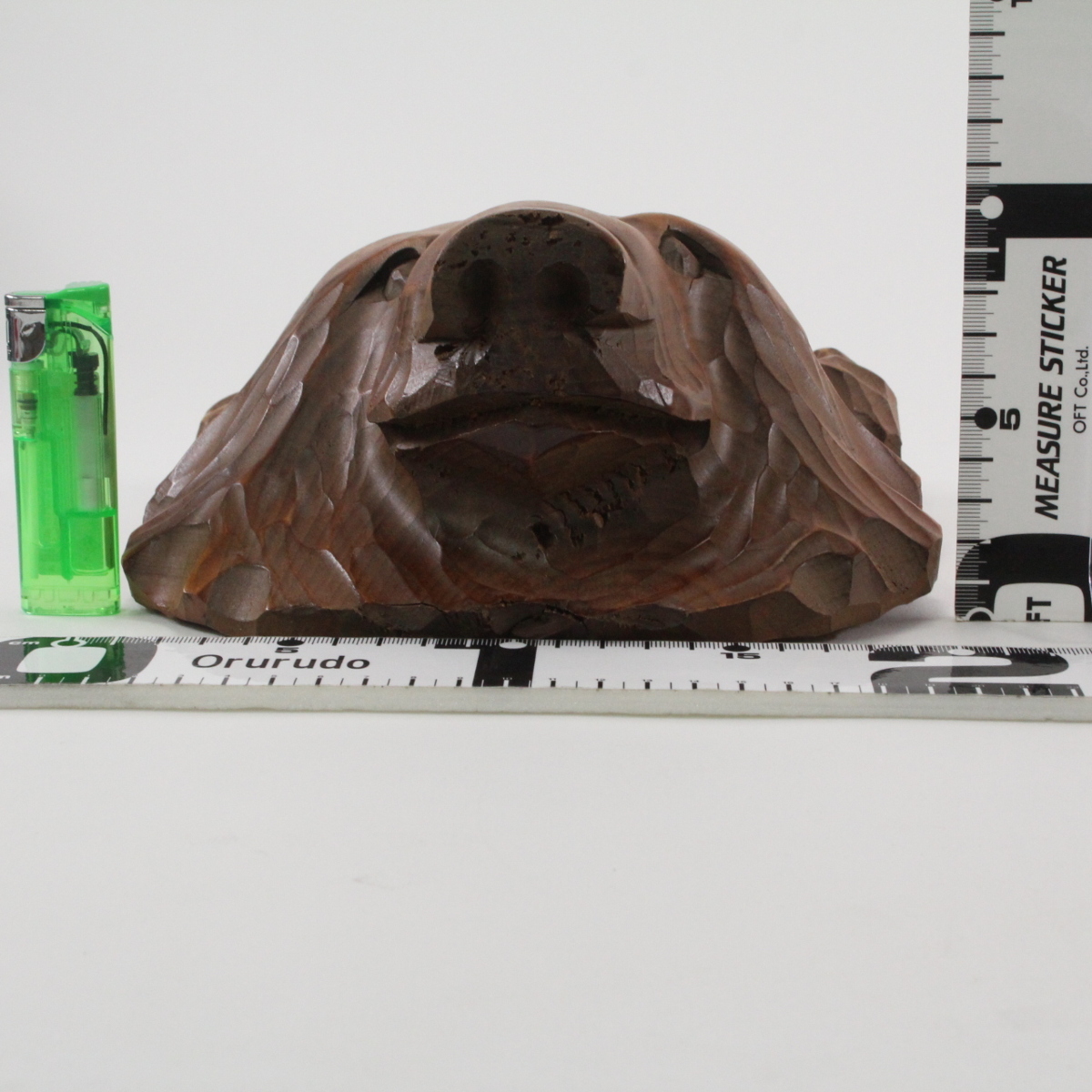 熊 木彫 木彫りの熊 マスク 北海道民芸品 置物 オブジェ 彫刻 熊の顔