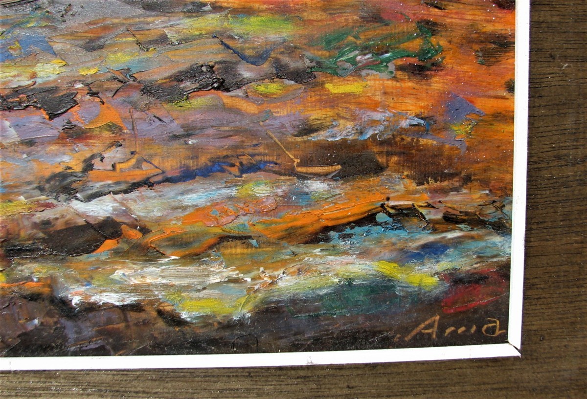 新作登場 決算感謝！抽象超現実絵画，天谷淳三郎「海燦燦」変形6号