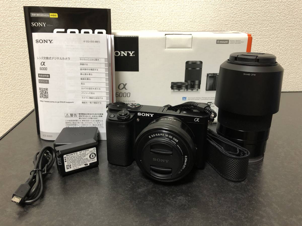 SONY ソニー α6000 ILCE-6000Y ダブルズームレンズキット ブラック 
