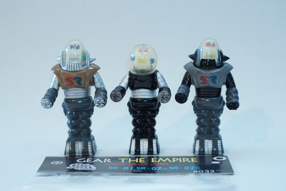 トイグラフ スペーストルーパーズ ギア帝国ロボット軍団3体セット／TOYGRAPH ASTRONAUTS SPACETROOPERS BEMON ゴリラ獣 HS M1号 ソフビ