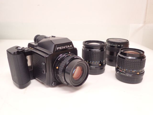 PENTAX 中判フィルムカメラ 645 ボディ + レンズ 55mmF2.8、75m F2.8