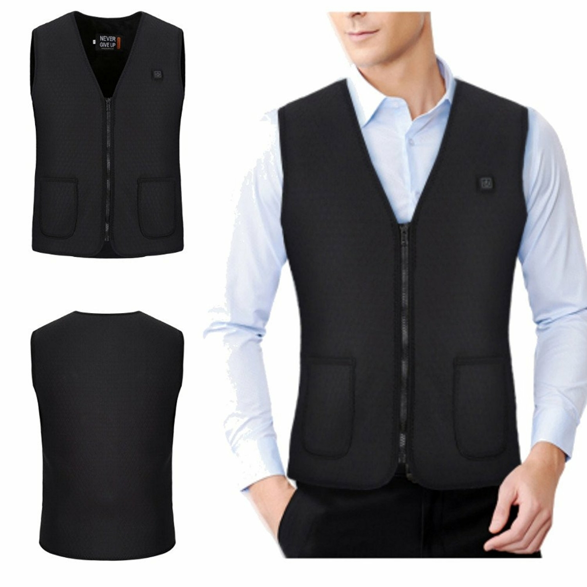 ほっとベスト 電熱 ベスト USB加熱 バッテリー給電 3段温度調整 男女兼用 防寒 チョッキ 登山 釣り 生理 冷え性 に対応 水洗いできます。_6