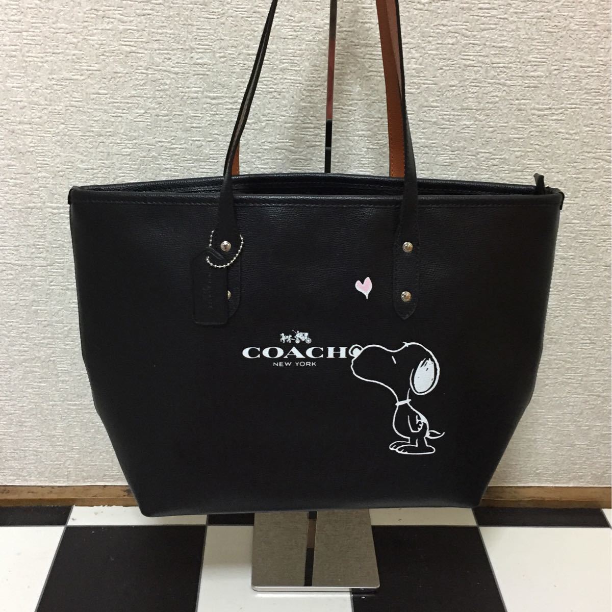 CHOCH コーチ】スヌーピーコラボ トートバッグ ブラック 黒 スヌーピー 