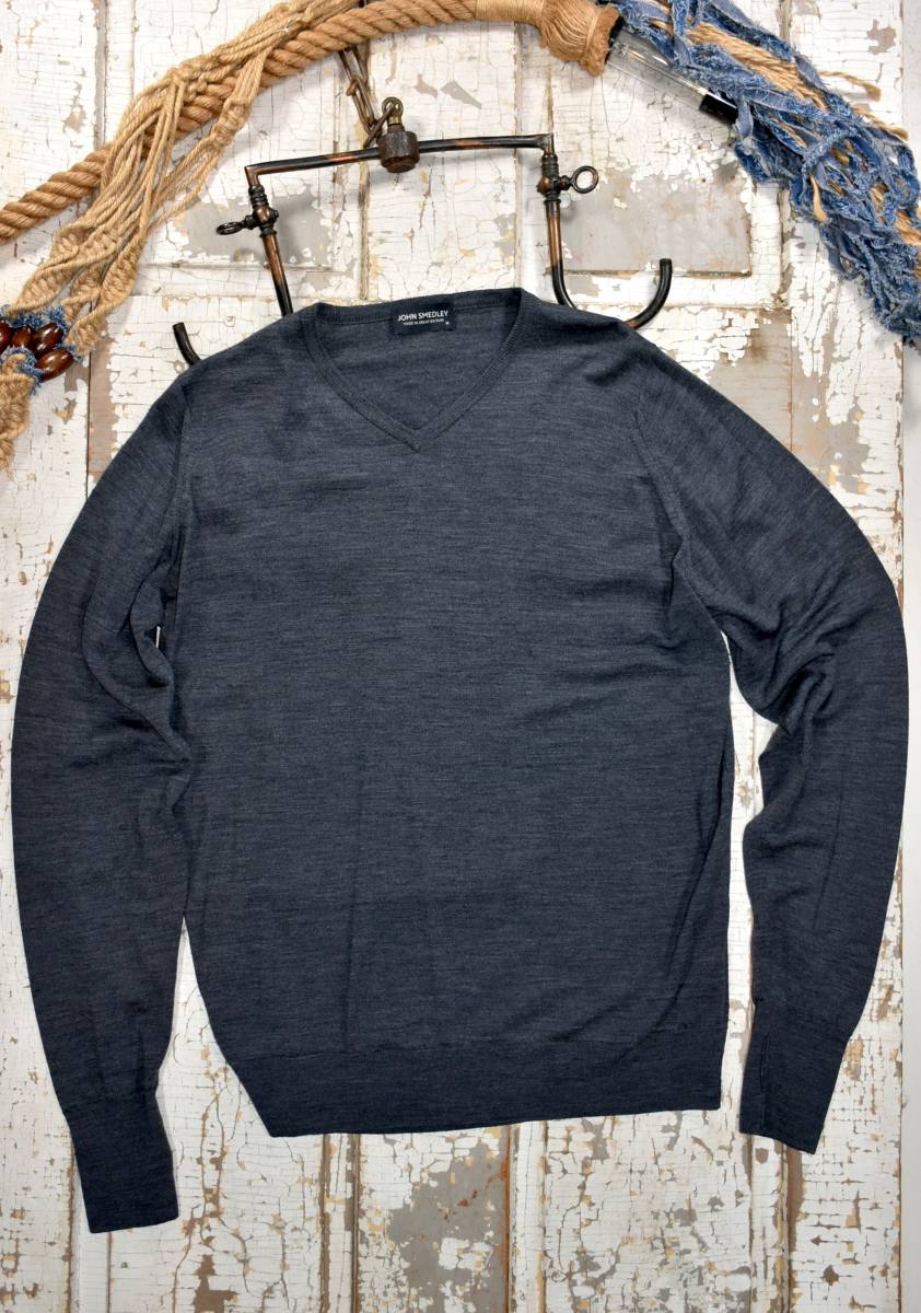 英国製☆ 英国製 JOHN SMEDLEY ジョンスメドレー メンズ 最高級メリノ