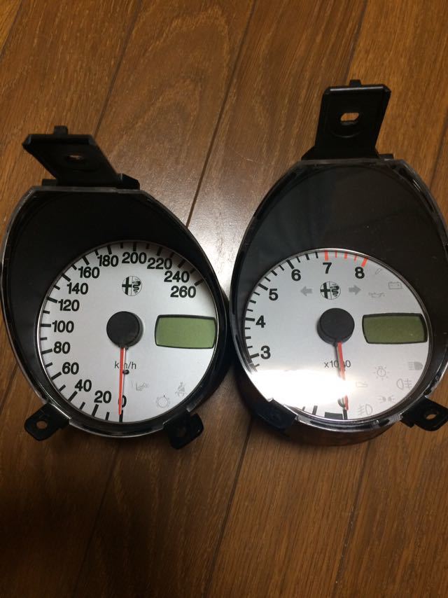レア！アルファロメオ156！TS左ハンドル！スピードメーター！タコメーター！セット！_1