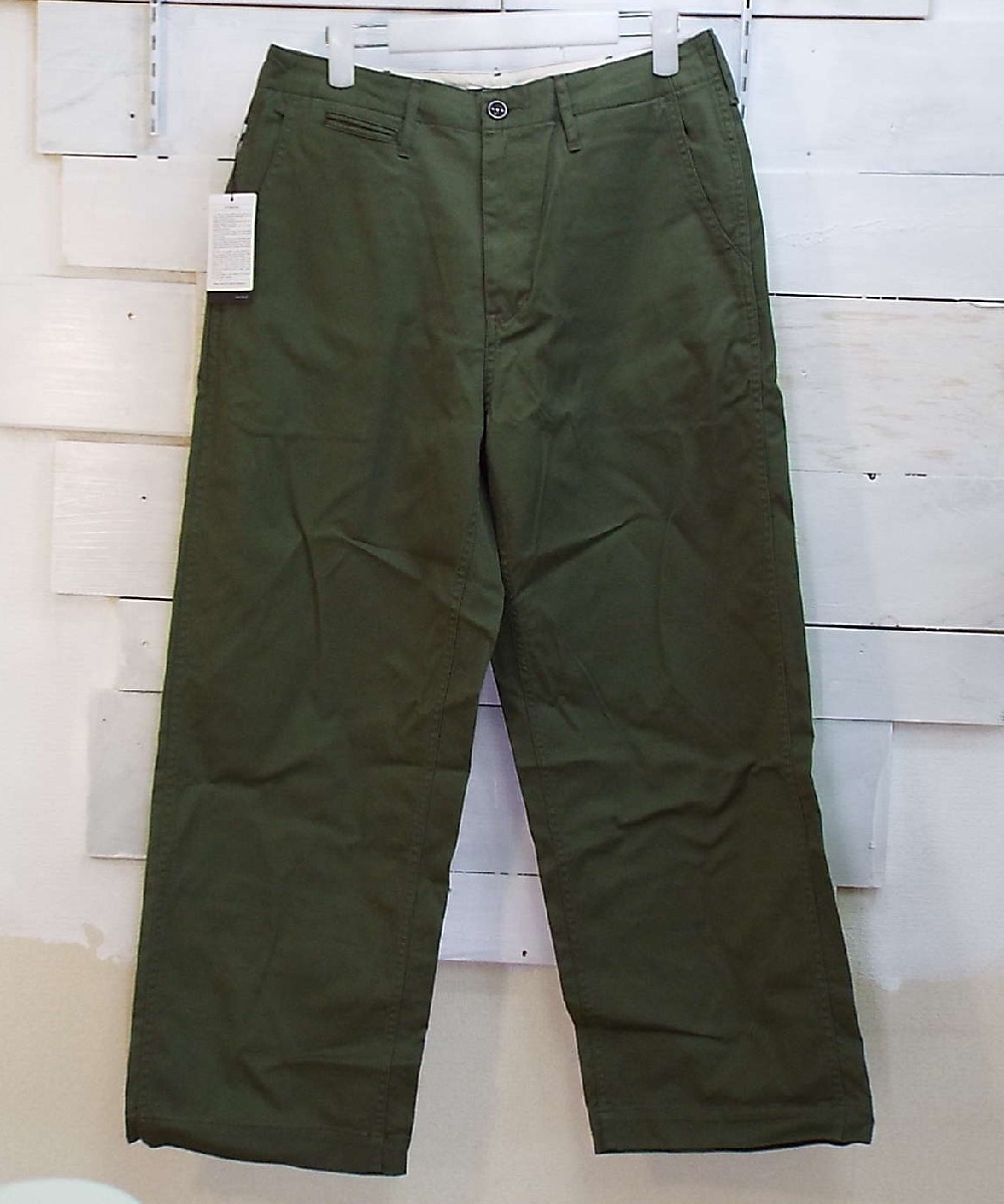 D34〇Johnbull(ジョンブル)ワイドチノパンツ カーキ Mサイズ 新品タグ付未使用品