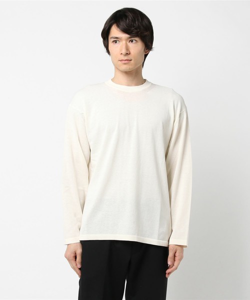 ☆roberto collina ロベルトコリーナ 新作 オーバーサイズ ニットプルオーバーセーター メンズ アイボリー サイズ50