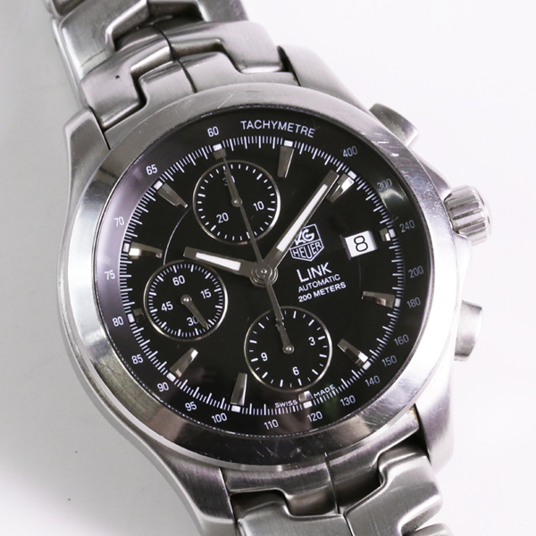 ご*ん様 TAG HEUER リンク クロノグラフ CJF2110 自動巻　黒文 TAG HEUER タグホイヤー リンク クロノグラフ CJF2110 自動巻 メンズ