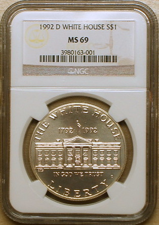 アメリカ大型銀貨】（NGC-MS69 1992年）
