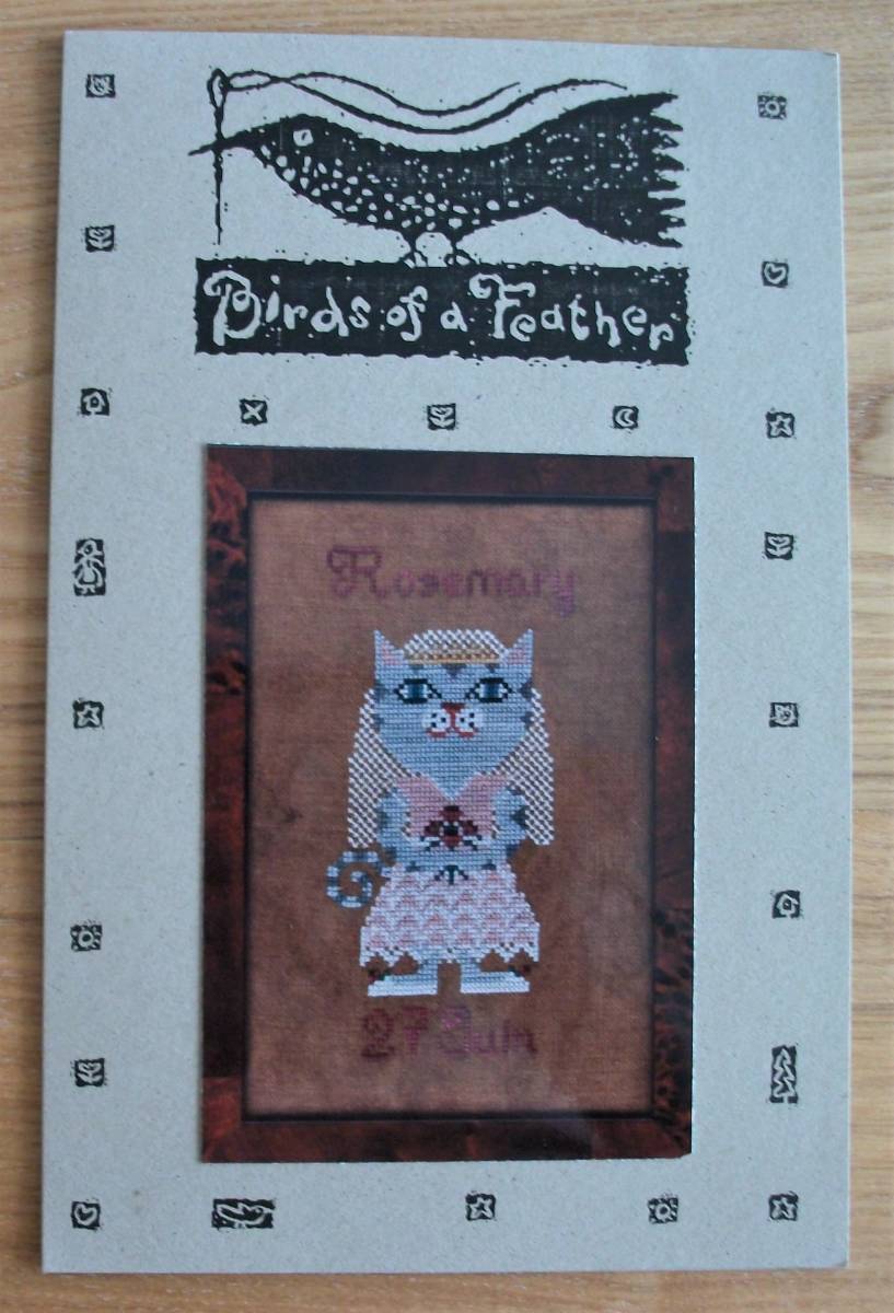 お買い得 クロスステッチ チャート 図案 Birds of a Feather ねこ 6月