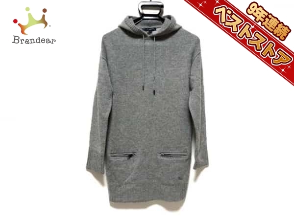 バーバリーロンドン Burberry LONDON トップス パーカー サイズ1 S ライトグレー レディース