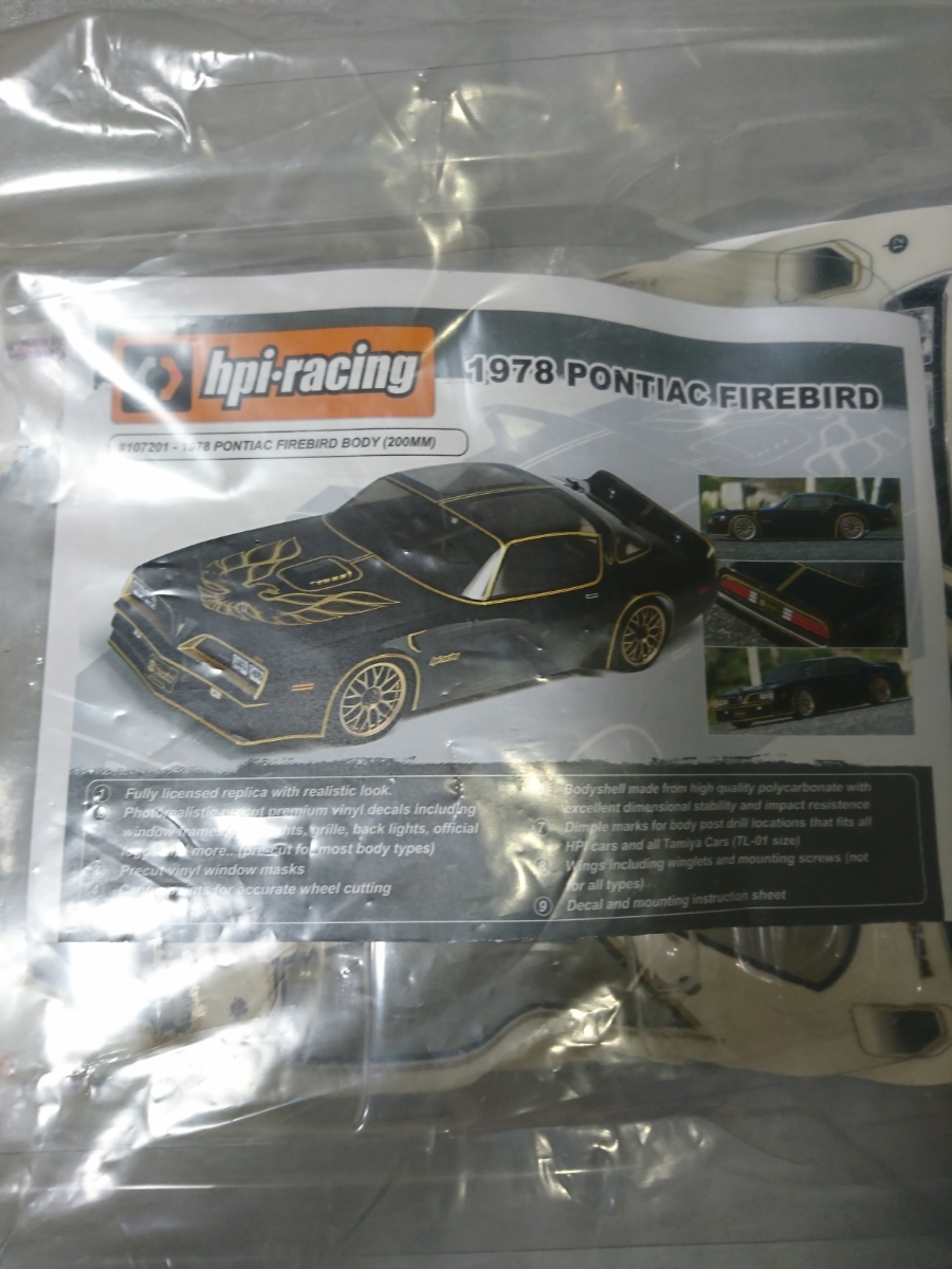 RC 希少 hpi 1978 ポンティアック トランザム ファイヤーバード ボディ