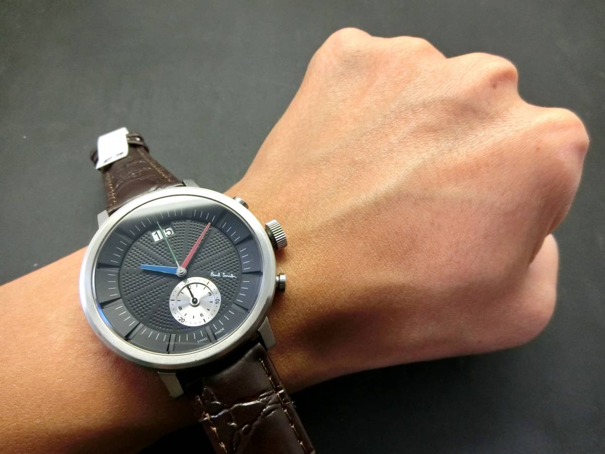 最高級スイス製！8万！美品！電池交換済】ポールスミス腕時計スイス