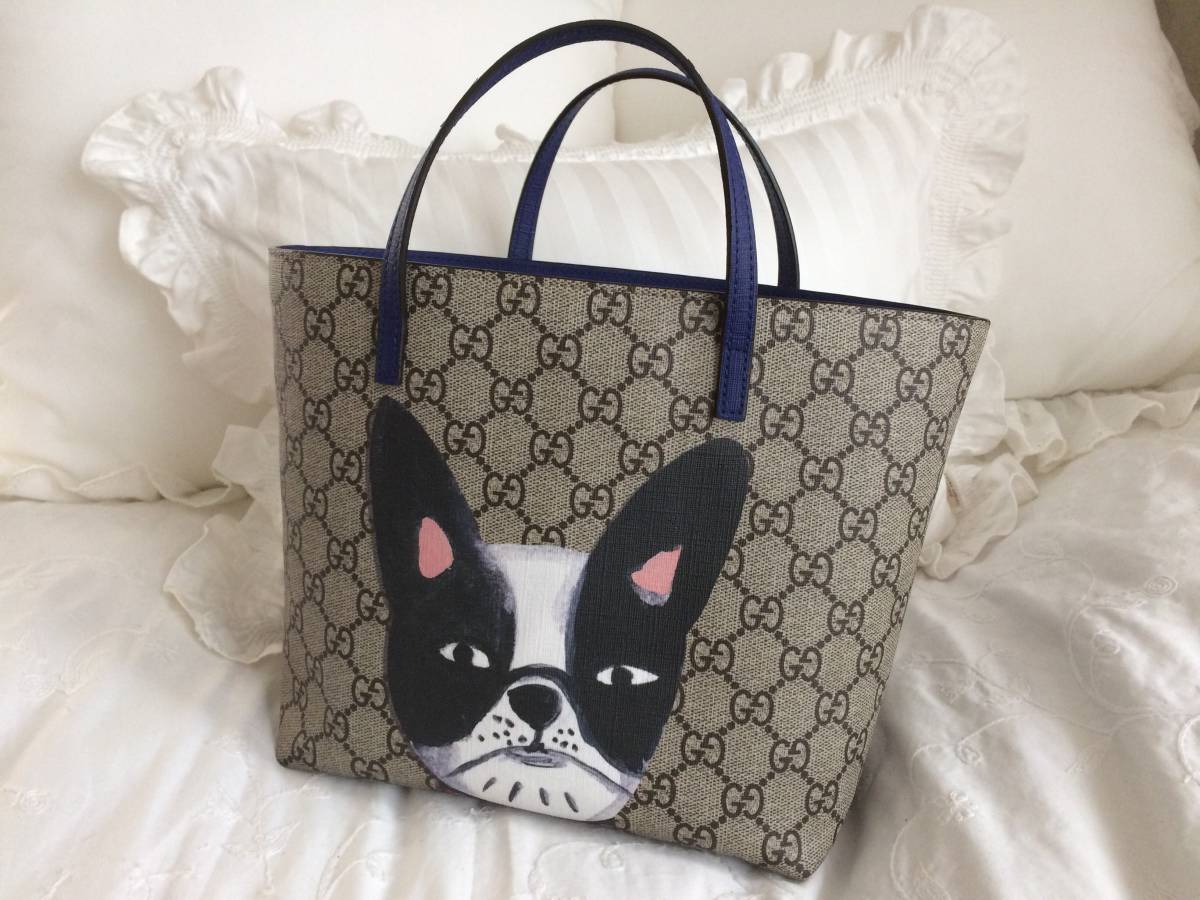 ☆GUCCI グッチ チルドレン フレンチブルドッグ フレブル トートバッグ 