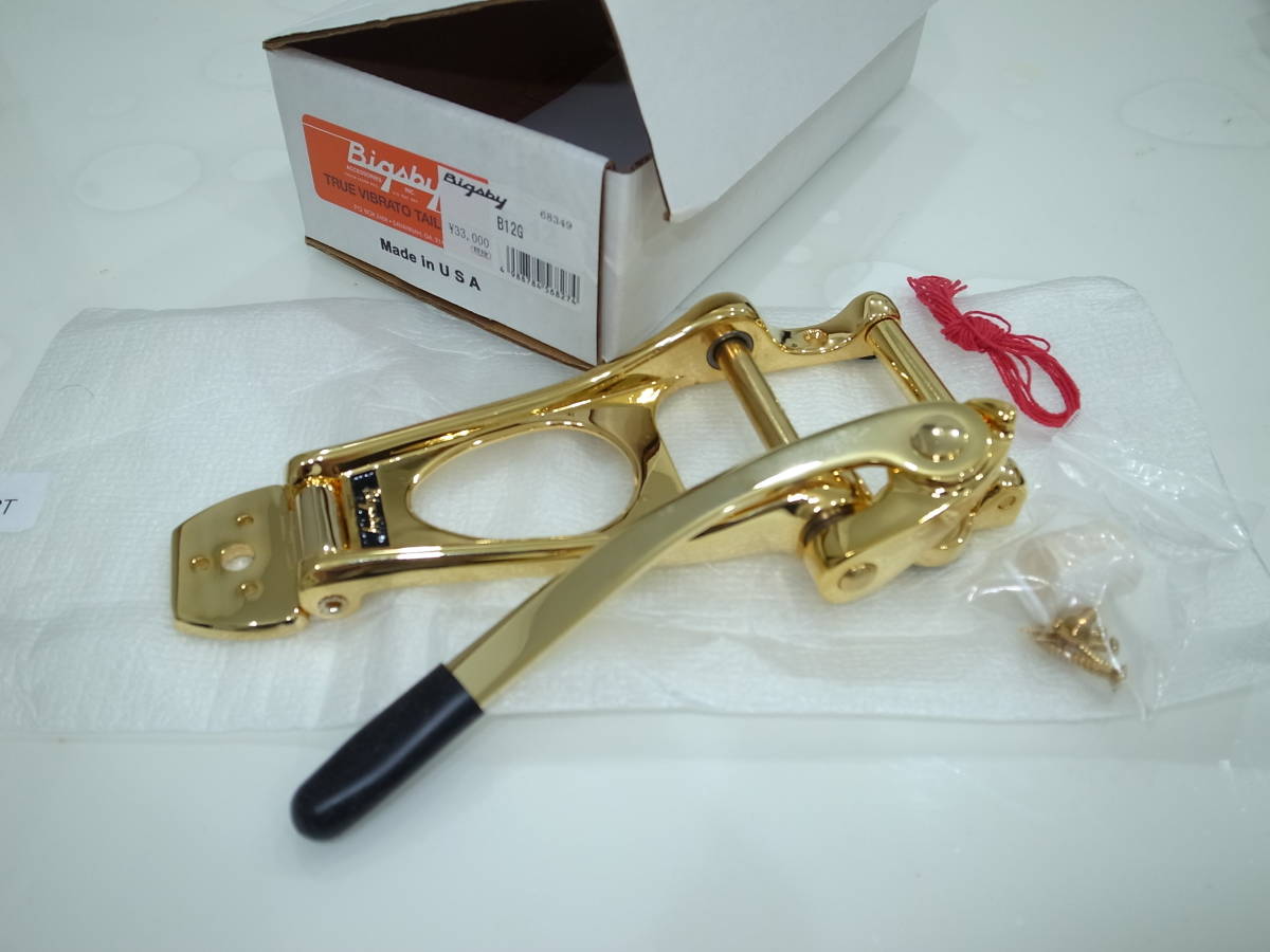 正規品，定番 レア 国内正規品 Bigsby ビグスビー/B12 Original Kalamazoo Series ゴールド B12(テールピース)｜売買されたオークション情報、yahooの商品情報をアーカイブ公開 - オークファン パーツ