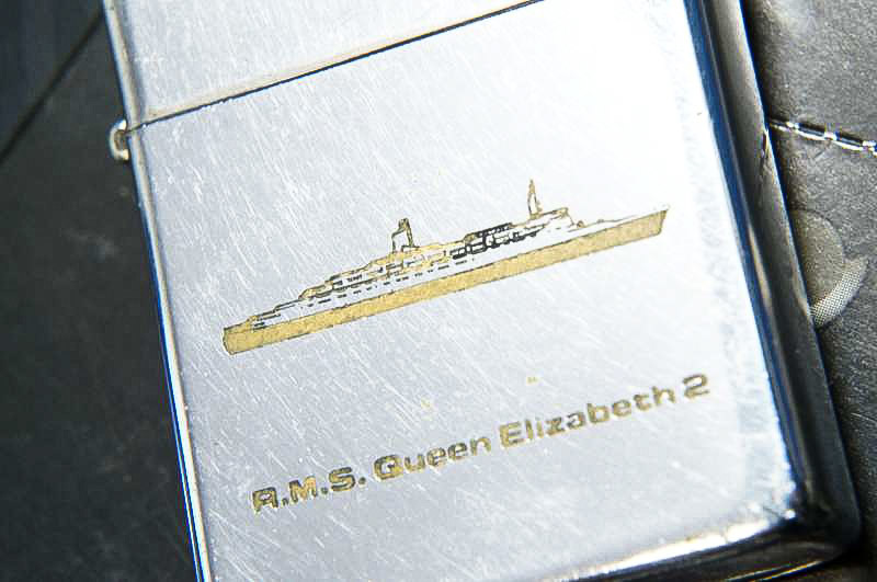 【新品】 USED ZIPPO★豪華客船《クイーンエリザベス2世号》　6991-578-7