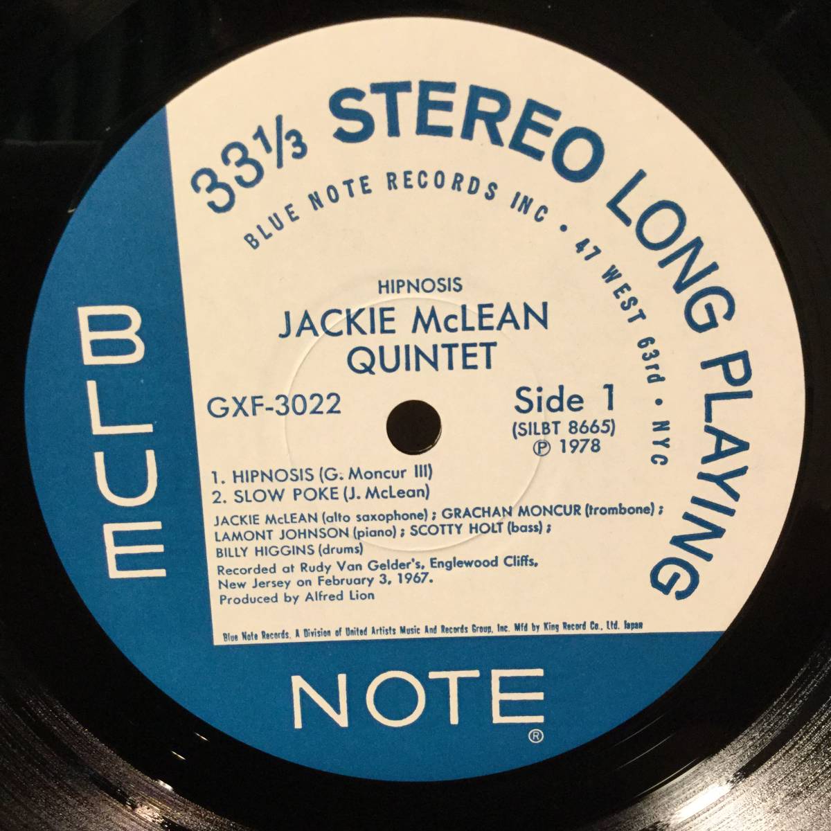 キングレコード ブルーノート未発表【 GXF3022 : Hipnosis 】 Jackie
