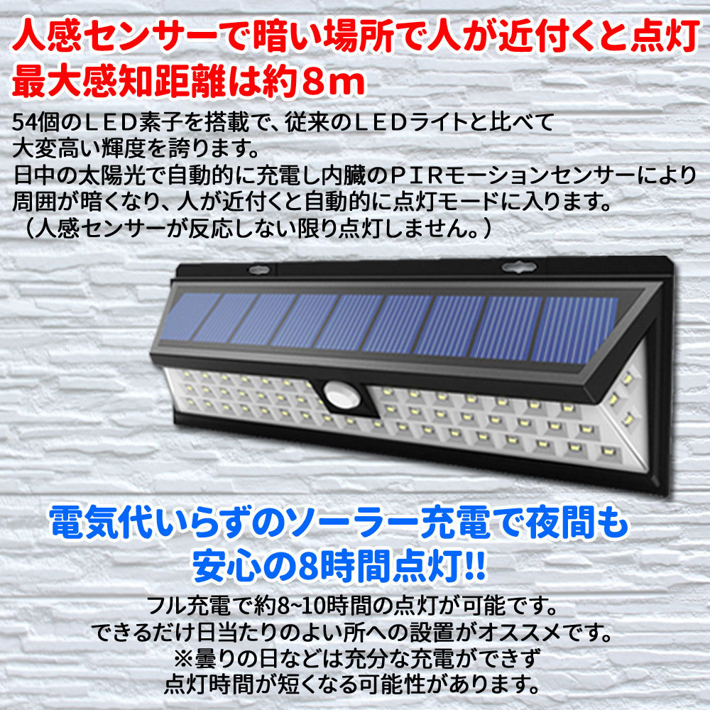 Led54灯 ソーラーセンサーライト ブラック ソーラーライト 屋外 Led 充電池 カーポート 人感センサー 防水 庭 明るい 54灯 防雨 自動点灯 センサー付き照明 売買されたオークション情報 Yahooの商品情報をアーカイブ公開 オークファン Aucfan Com Led54灯 ソーラーセンサーライト ブラック ソーラーライト 屋外 Led 充電池 カーポート 人感センサー 防水 庭 明るい 54灯 防雨 自動点灯 センサー付き照明 売買されたオークション情報 Yahooの商品情報をアーカイブ公開 オークファン Aucfan Com