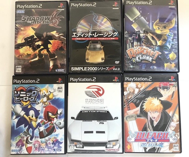 ② 1円 PS2 本体 SCPH-37000 オーシャンブルー ソフト8本 ビートマニア