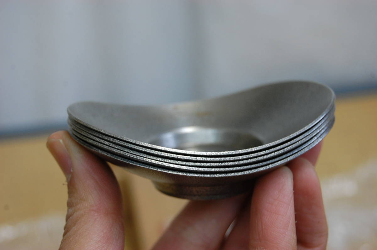 爆買い，定番】 ＃//窯紋入純錫製 茶托 「秀翠」 5客 小笠原
