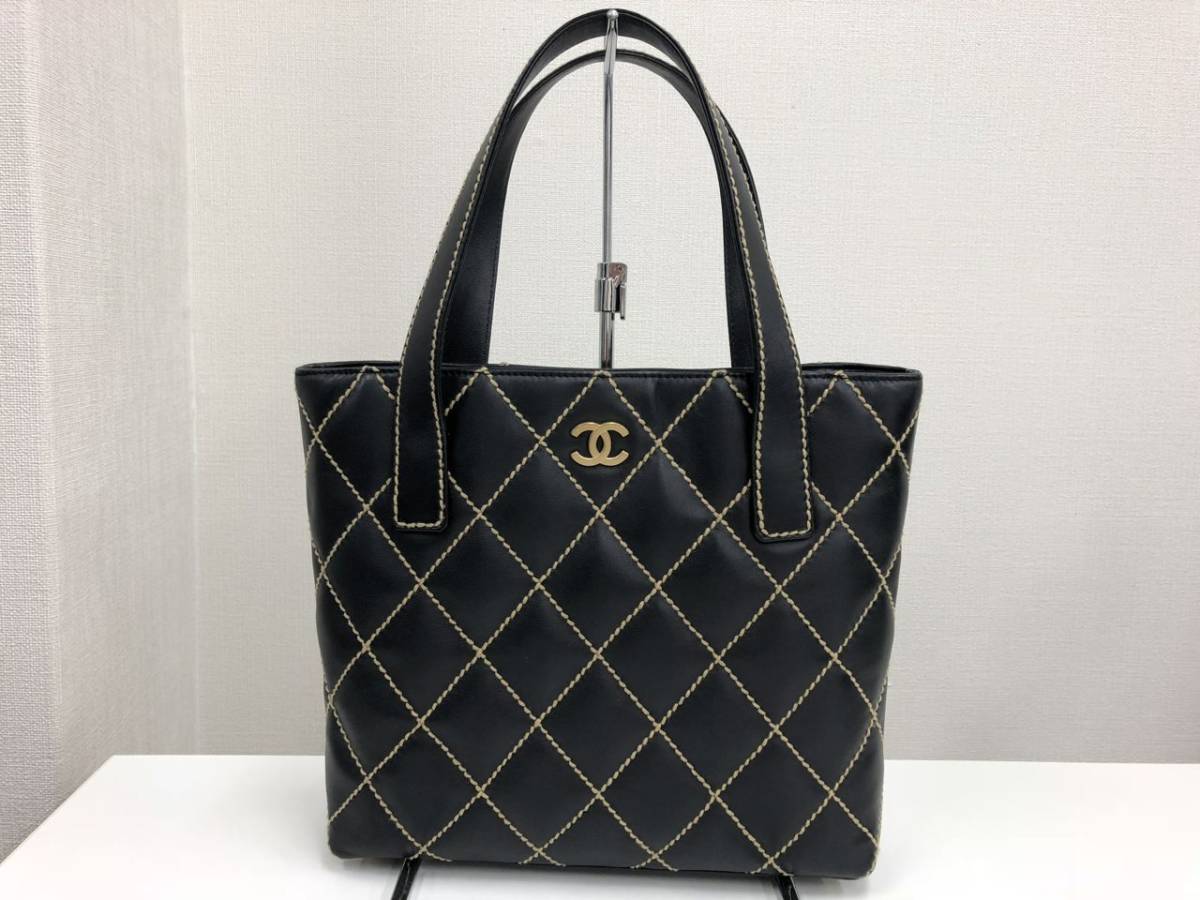 USED-BCCHANEL 1円～♪ 美品！シャネル/CHANEL ワイルドステッチ