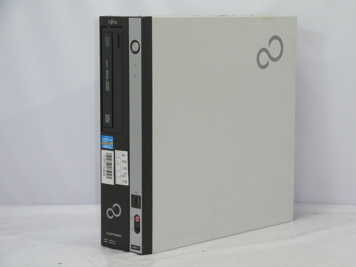 富士通 ESPRIMO D581/C Corei5 2400 3.1GHz/4G/500GB/CDRW/DVDRW/OS無 