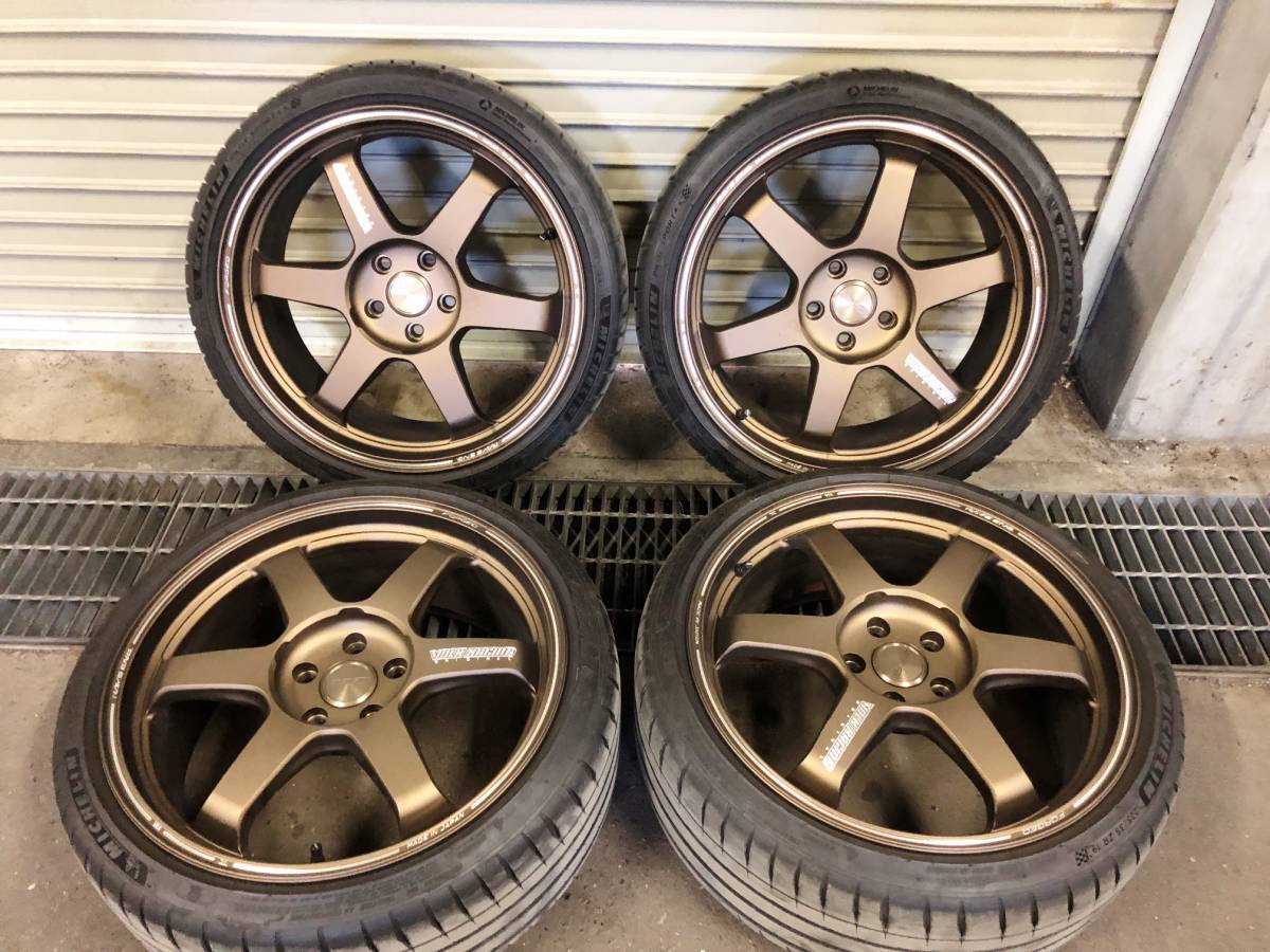 RAYS TE37ウルトラ　MICHELIN PILOT SPORT 4S　４本セット　19×8.5j 5/112 +38 225/35R19　ブロンズ_1