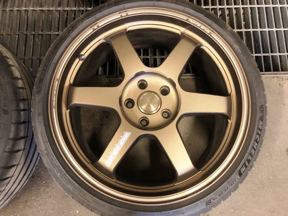 RAYS TE37ウルトラ　MICHELIN PILOT SPORT 4S　４本セット　19×8.5j 5/112 +38 225/35R19　ブロンズ_3