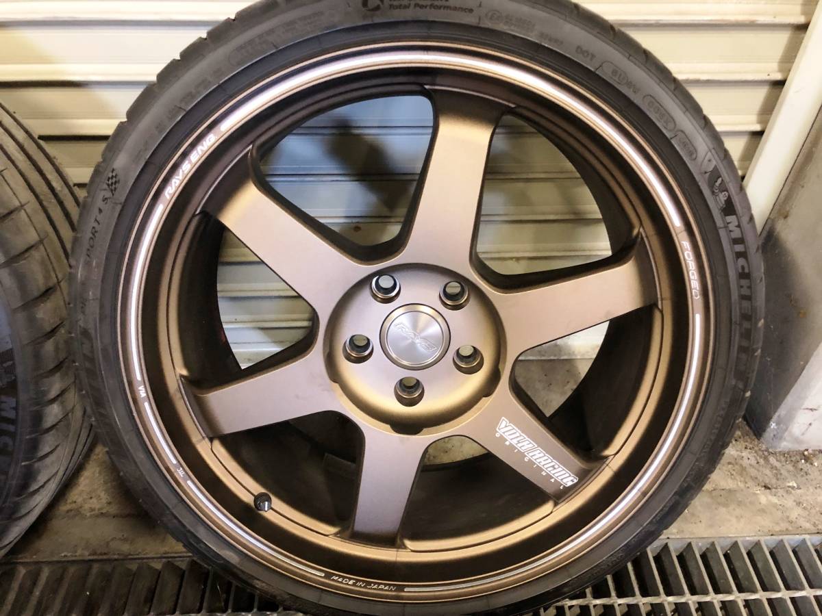 RAYS TE37ウルトラ　MICHELIN PILOT SPORT 4S　４本セット　19×8.5j 5/112 +38 225/35R19　ブロンズ_4