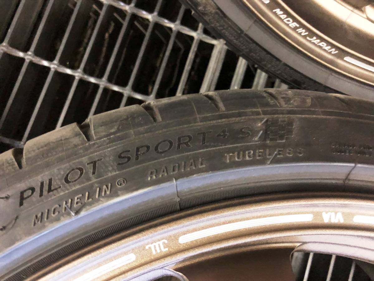 RAYS TE37ウルトラ　MICHELIN PILOT SPORT 4S　４本セット　19×8.5j 5/112 +38 225/35R19　ブロンズ_7