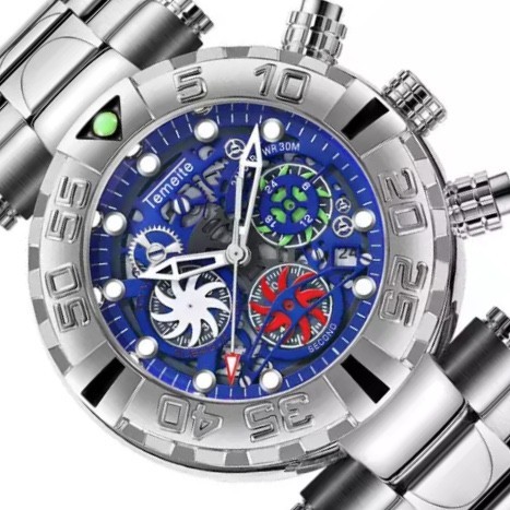 gr0117 【80万円→1円】高級TEVISE限定クロノグラフ ZENITH style