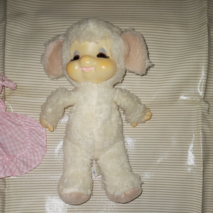 2025，安い 昭和レトロ セキグチ 子ひつじチャム 人形 ぬいぐるみ ラブラブ くたくた モンチッチ友達？