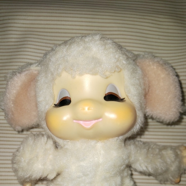 2025，安い 昭和レトロ セキグチ 子ひつじチャム 人形 ぬいぐるみ ラブラブ くたくた モンチッチ友達？