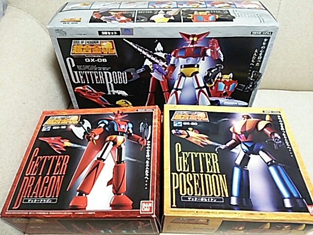 人気SALE，本物保証】 未組立て 超合金魂 ゲッターロボ3体セット GX-06