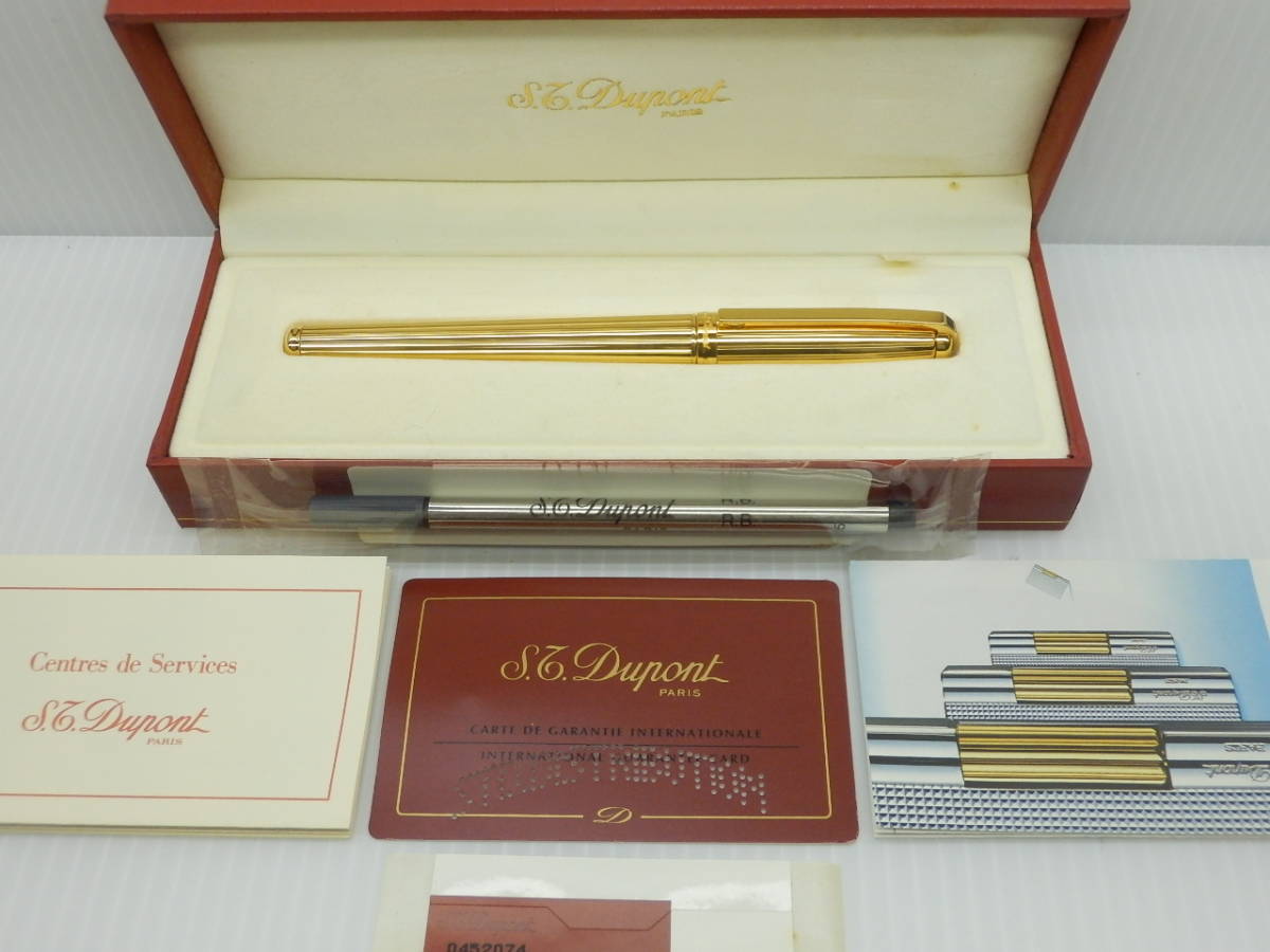 S.T.デュポン ローラーボール フィデリオ FIDELIO ゴールド 美品付属替 