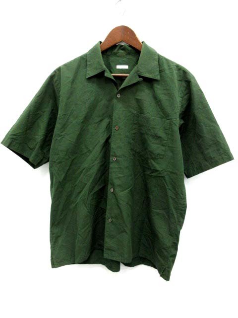 新品 コモリ COMOLI オープンカラーシャツ 半袖 2 緑 16SS /EK(Mサイズ)｜売買されたオークション情報、yahooの商品情報をアーカイブ公開 - オークファン 半袖シャツ一般