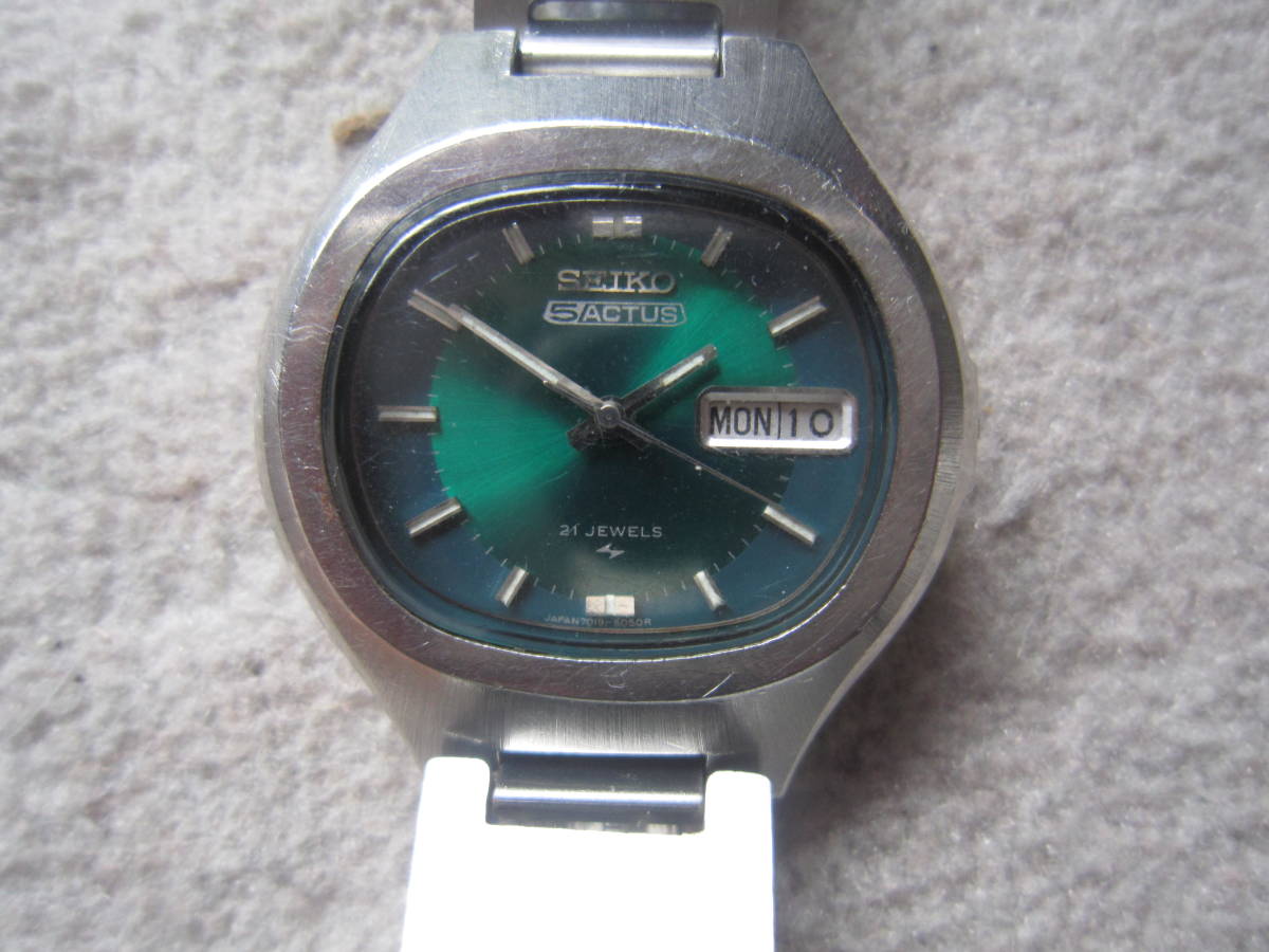 SEIKO 5ACTUS 自動巻き 21石 完動品 珍しい機械取り出し型ケース 他社
