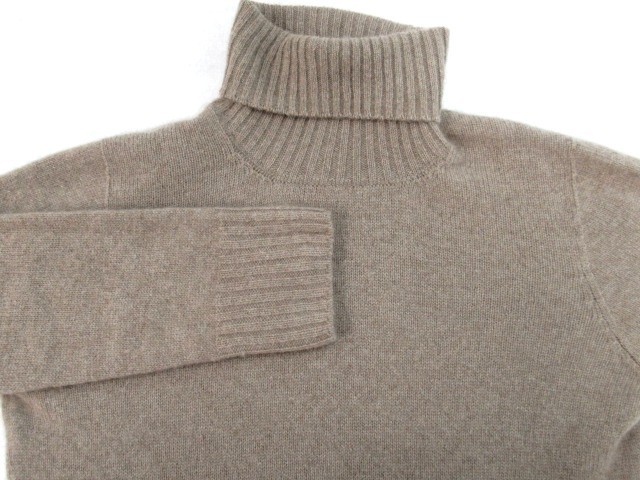 ★美品 DAMA collection/ダーマコレクション カシミヤ アンサンブルニット/カーディガン LL＋タートルネックセーター L/ブラウン＃04100007