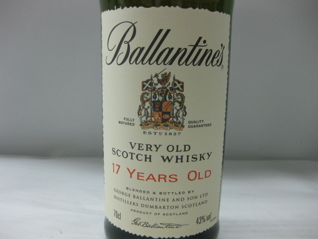 古酒【未開栓】Ballantine's/バランタイン 17年 ベリーオールド