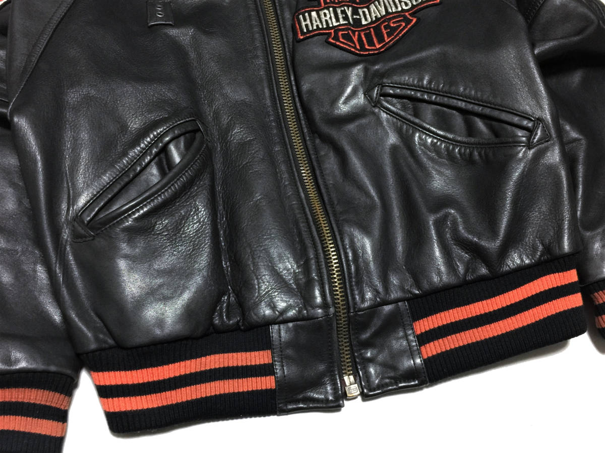 定価5.8万円 】 牛革 オールレザーダウンジャケット ◇ バイカー