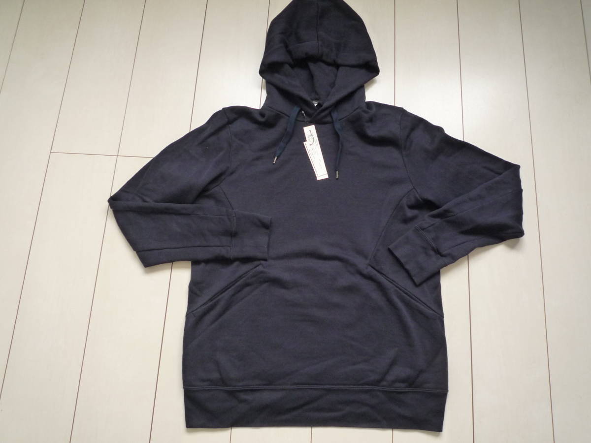 美品★ATTACHMENT 17SS　スヴィンギザ裏毛 プルオーバーパーカー　NAVY　サイズ2　