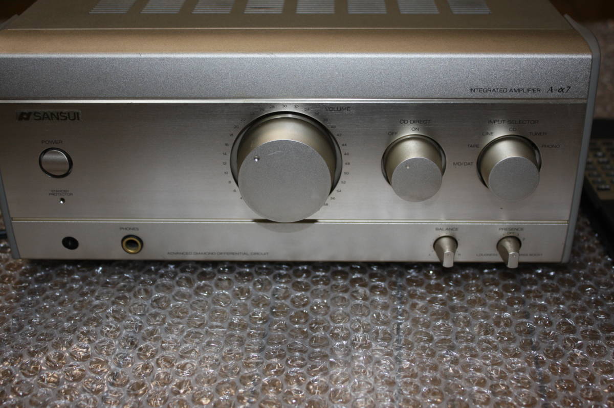 SANSUI　サンスイ　プリメインアンプ　A-α７　リモコン付属 SANSUI サンスイ プリメインアンプ A-α7 リモコン付属 一部動作確認