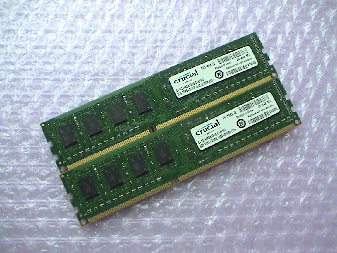 Crucial DDR3 Memory 8GB 1600MHz RAM 16GB Desktop PC12800 0 Kit